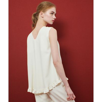 【ＬＯＵＬＯＵ　ＷＩＬＬＯＵＧＨＢＹ】パールネックレス付きフリルブラウス