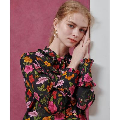 LOULOU WILLOUGHBY】シンメトリーフラワーリボン