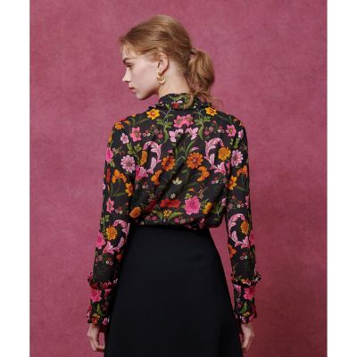 LOULOU WILLOUGHBY】シンメトリーフラワーリボン