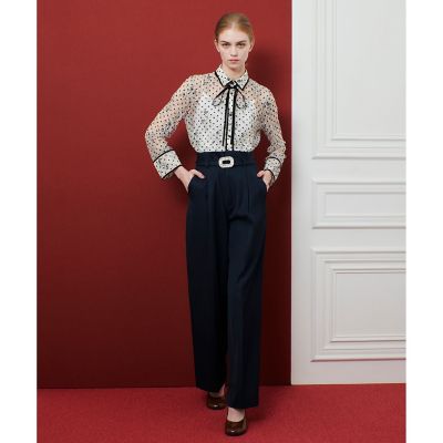 LOULOU WILLOUGHBY】フロッキードットレース