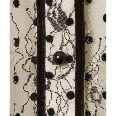 LOULOU WILLOUGHBY】フロッキードットレースブラウス