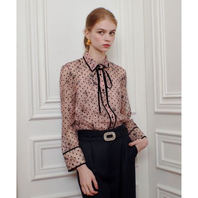 LOULOU WILLOUGHBY】フロッキードットレース