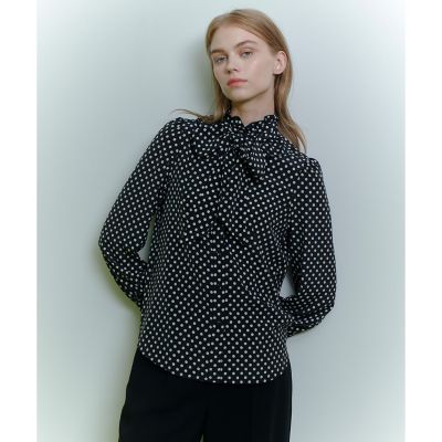◇【LOULOU WILLOUGHBY】デシンドットフリルボウタイ