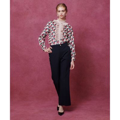 theory luxe　ジオメトリックプリントブラウス　洗えるブラウス　シアー theory luxe ジオメトリックプリントブラウス 洗えるブラウス シアー