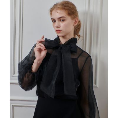 LOULOU WILLOUGHBY デシンドットフリルボウダイブラウス BPF01_21_21242013260_1204?$