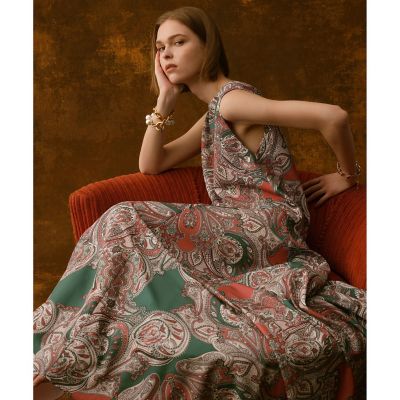 【新品】LOULOU WILLOUGHBY　フレアスリーブワンピース LOULOU WILLOUGHBY】RATTIペイズリー