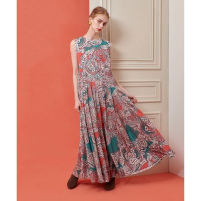 【新品】LOULOU WILLOUGHBY　フレアスリーブワンピース LOULOU WILLOUGHBY】RATTIペイズリーフレアワンピース