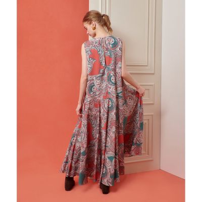 LOULOU WILLOUGHBY】RATTIペイズリーフレア 
