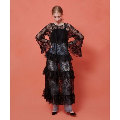 新品【LOULOU WILLOUGHBY】ジオメトリックレースワンピース LOULOU WILLOUGHBY ワンピース 「LOULOU WILLOUGHBY」チュール
