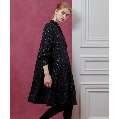 allureville (Women)/アルアバイル【LOULOU WILLOUGHBY】KEYジャカードフレアワンピース 95ブラック ワンピース・ドレス【三越伊勢丹/公式】