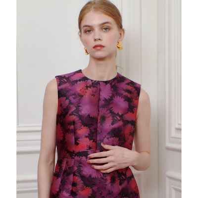 ＜allureville (Women)＞【ＬＯＵＬＯＵ　ＷＩＬＬＯＵＧＨＢＹ】ＬＩＭＯＮＴＡ　ジャカードノースリワンピース