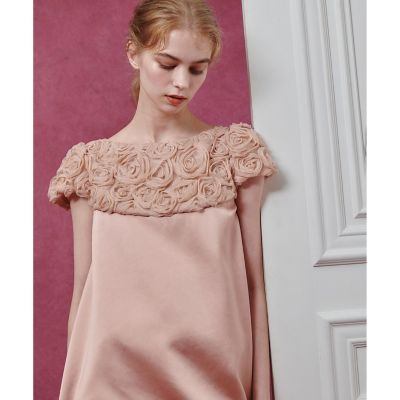 ＜allureville (Women)＞【ＬＯＵＬＯＵ　ＷＩＬＬＯＵＧＨＢＹ】チュールローズワンピース