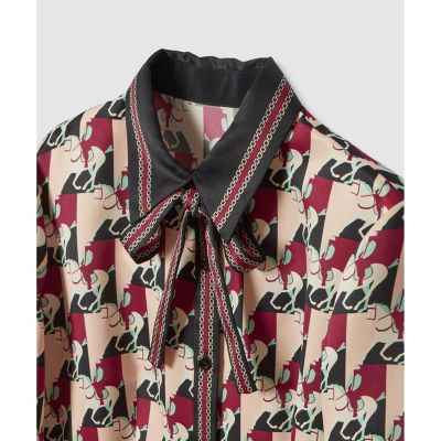 LOULOU WILLOUGHBY】ホースジオメトリックプリント