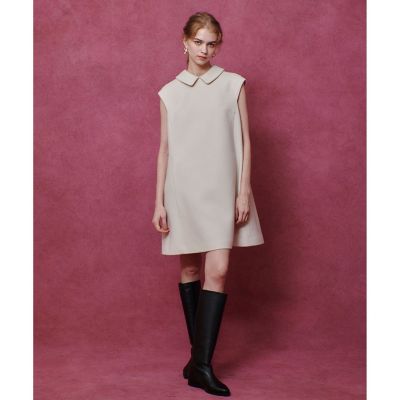 allureville (Women)/アルアバイル【LOULOU WILLOUGHBY】ビーバーステンカラーワンピース 12Lベージュ ワンピース・ドレス【三越伊勢丹/公式】