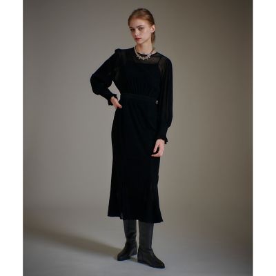 ＜allureville (Women)＞【ＬＯＵＬＯＵ　ＷＩＬＬＯＵＧＨＢＹ】チュールフロッキーマーメイドワンピース