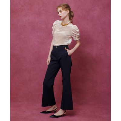 LOULOU WILLOUGHBY　ベロア半袖プルオーバー LOULOU WILLOUGHBY】ベロア半袖プルオーバー（Tシャツ/カットソー