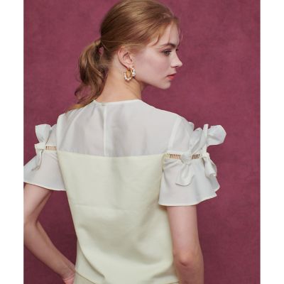 限定値下げルルウィルビー25SSポイントリボンプルオーバー　アルアバイル LOULOU WILLOUGHBY】ポイントリボンプルオーバー