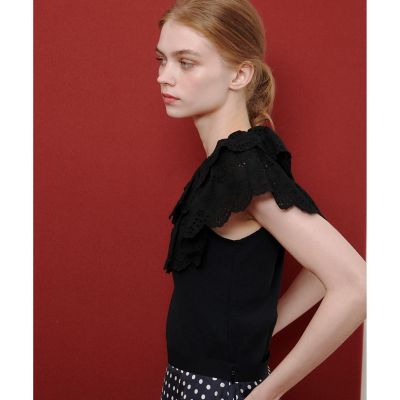 LOULOU WILLOUGHBY】レーススカラッププルオーバー