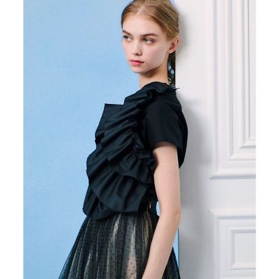 【ＬＯＵＬＯＵ　ＷＩＬＬＯＵＧＨＢＹ】ギャザーレイヤーＴシャツ