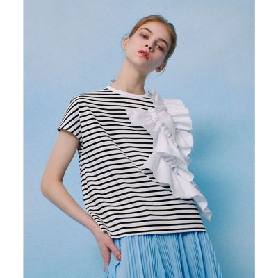 【ＬＯＵＬＯＵ　ＷＩＬＬＯＵＧＨＢＹ】ギャザーレイヤーＴシャツ