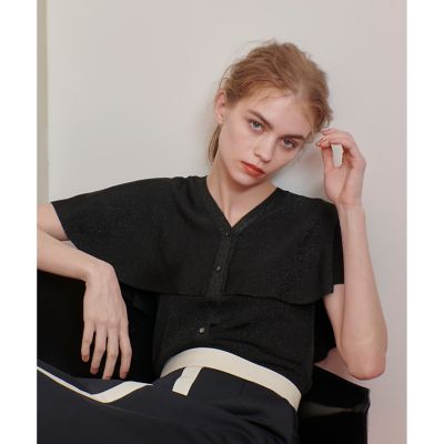 【ＬＯＵＬＯＵ　ＷＩＬＬＯＵＧＨＢＹ】メタリックヤーンケーププルオーバー