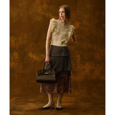 allureville / アルアバイル 【LOULOU WILLOUGHBY】レースフリルニットプルオーバー LOULOU WILLOUGHBY】レースフリルニットプル