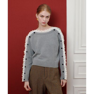 LOULOU WILLOUGHBY】ショルダーレースボタンプル