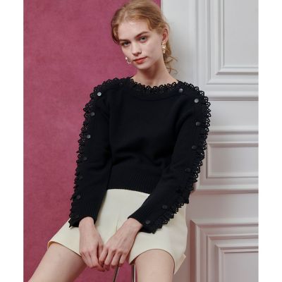 LOULOU WILLOUGHBY】ショルダーレースボタンプル