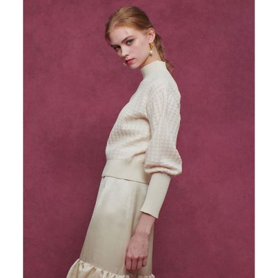 ルルウィルビー　ロングリブカフスモールプルオーバー　ブラック　アルアバイル LOULOU WILLOUGHBY】ロングリブカフスモールプル