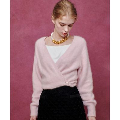 LOULOU WILLOUGHBY】カシミヤブレンドファー加工V