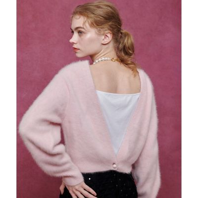 LOULOU WILLOUGHBY】カシミヤブレンドファー加工V