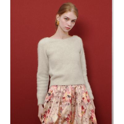 LOULOU WILLOUGHBY】カシミヤブレンドファー加工プル