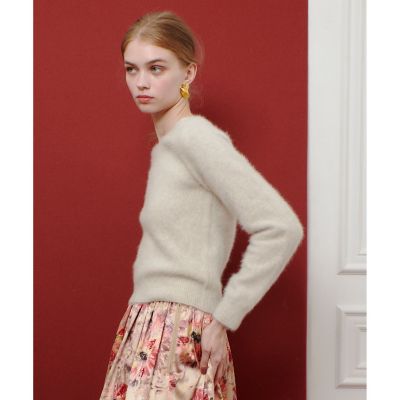 LOULOU WILLOUGHBY】カシミヤブレンドファー加工プル