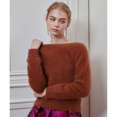 ＜allureville (Women)＞【ＬＯＵＬＯＵ　ＷＩＬＬＯＵＧＨＢＹ】カシミヤブレンドファー加工プルオーバー