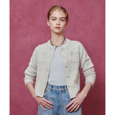 LOULOU WILLOUGHBY】GRAINYラメカーディガン