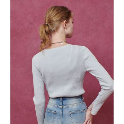 LOULOU WILLOUGHBY】LAME RIBプルオーバー