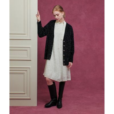 LOULOU WILLOUGHBY】フィルムラメミドルカーディガン