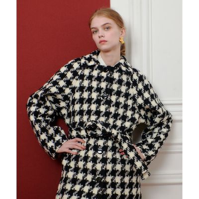 LOULOU WILLOUGHBY】ロービング千鳥ロングコート