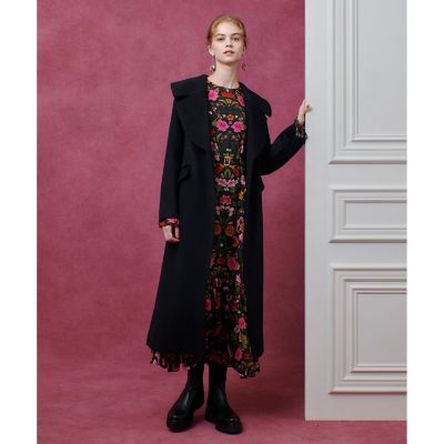 ルルウィルビーのショート丈コート　ブラック LOULOU WILLOUGHBY トレンチコート コート 「LOULOU WILLOUGHBY