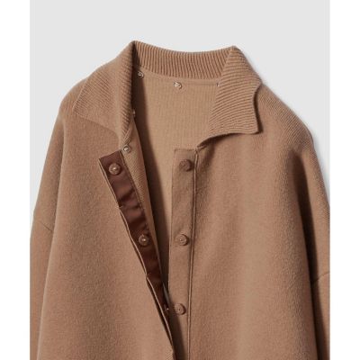 LOULOU WILLOUGHBY】ファー衿ニットショートコート