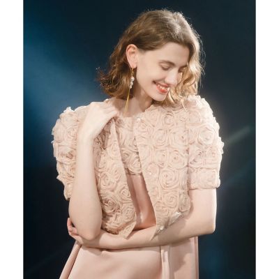 ＜allureville (Women)＞【ＬＯＵＬＯＵ　ＷＩＬＬＯＵＧＨＢＹ】チュールローズブルゾン