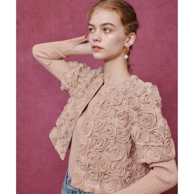 アルアバイルのパンツ、diagramのチュールブルゾン LOULOU WILLOUGHBY】チュールローズブルゾン