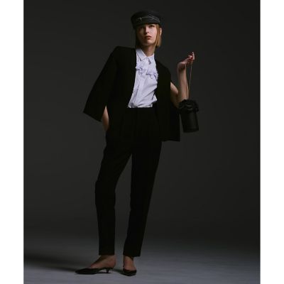 LOULOU WILLOUGHBY】ベロアリボンキャスケット