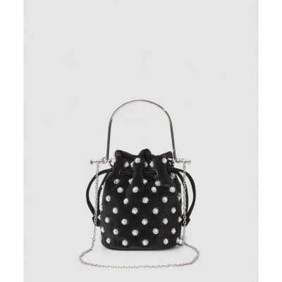 ＜allureville (Women)＞【ＬＯＵＬＯＵ　ＷＩＬＬＯＵＧＨＢＹ】パール刺繍ベロア巾着ハンドバッグ