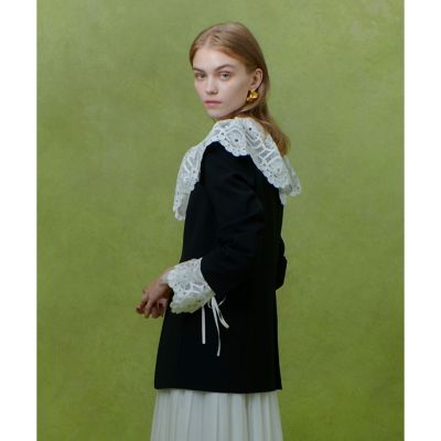 LOULOU WILLOUGHBY】ダブルクロスノーカラー