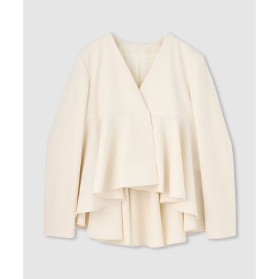 ＜allureville (Women)＞【ＬＯＵＬＯＵ　ＷＩＬＬＯＵＧＨＢＹ】ダブルクロスフレアペプラムジャケット