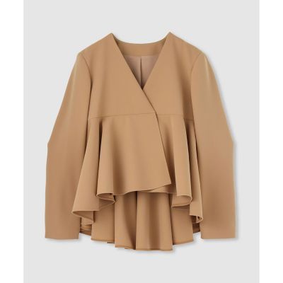 LOULOU WILLOUGHBY】ダブルクロスフレアペプラム