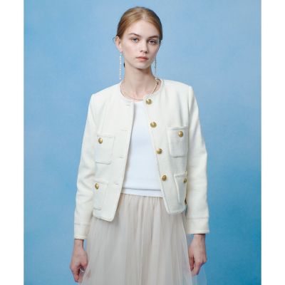 LOULOU WILLOUGHBY】ツイードツイルクルージャケット
