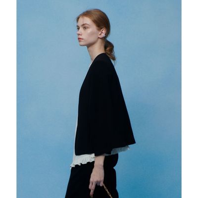 LOULOU WILLOUGHBY ブラックケープジャケット allureville(アルアバイル)｜【Loulou Willoughby】リトルブラック