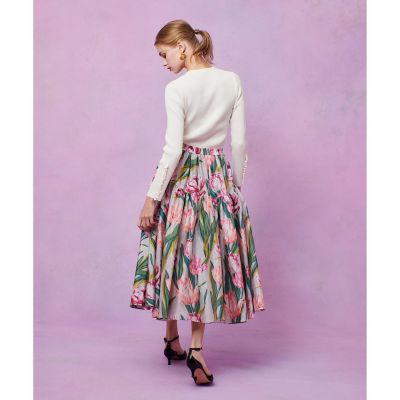 KT 様☆LOULOU WILLOUGHBY アーガイルカットジャガードスカート LOULOU WILLOUGHBY】グラフィカルジャガードスカート